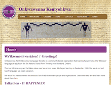 Tablet Screenshot of onkwawenna.info